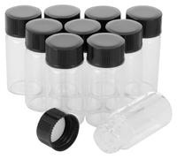 Unxuey 10 Pack 5ml Small Glass Vials with Screw Caps, Empty Sample Vials Clear Transparent Mini Containers with Lids, Leakproof Refillable Bottles for Perfume Oil Liquid Travel Cosmetics Lab Use