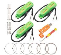 Unxuey 3pcs Guitar Single Coil Pickup Set Neck Middle Bridge SSS Pickup Kit for ST Style Guitar Accessory Parts (Green)