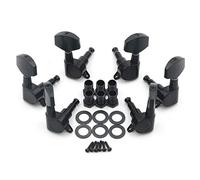 Unxuey 3R3L Electric Guitar Tuning Pegs String Keys Tuners Machine Heads Button Locking for Strat Tele Electric Acoustic Black