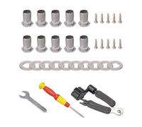 Unxuey 6mm Guitar Parts Hex Threaded Bushing Ferrules Combo Kit for Guitar Tuning Peg,Include Guitar Winder and Cutter Phillips screwdriver wrench