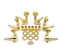 Unxuey 6pcs 3L 3R Gold Tuning Key Peg, Closed Guitar Part Tuners String Tuning Pegs Machine Head Tuners for Acoustic or Electric Guitar