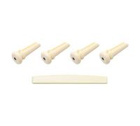 Unxuey Acoustic Guitar Bridge Nut with 4pcs Guitar Bridge Pins for 4 String Bass Part Replacement