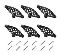 Unxuey Birdcage Type Drawer knobs, Cabinet Dresser Pulls, 6 Pack Iron Nickel alloy Pull Handle for Dresser Drawers Wardrobe Decorate