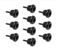 Unxuey Guitar Strap Locks Set, 10Pcs Black Guitar Strap Buttons Security Quick Release Straplocks Strap Parts for Electric Guitar Acoustic Guitar Bass Ukulele