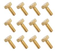 Unxuey Guitar Tremolo Bridge Fine Tuner Screws M4 Threaded Fine Tuning Screws for Electric Guitar Double-Shake Tremolo System (12 Pack, Golden)
