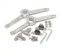 Unxuey Heavy Duty Lid Stay Hinges, 2Pcs Folding Lid Support Hinge, Perfect for Desks Cabinets Closet Wardrobe or Toybox