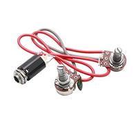 Unxuey Prewired Electric Guitar Wiring Harness Kit A500k B500K Pots Toggle Switch For LP Les Paul Standard Series (Red and Grey)