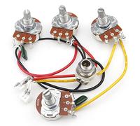 Unxuey Wiring Harness Kit 2V2T 3-Way Switch 500K Pots for SG Electric Guitar