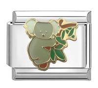 UNY JEWEL Cute Koala Italian Charm 9mm Stainless Steel Link Enamel Australian Marsupial Design Link for Charm Bracelets