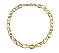 UNY JEWEL Luxury Fusion Twisted Cable Link Chain Necklace Designer Statement Women Jewelry Timeless Elegance Super Shinny, Metal, No Gemstone