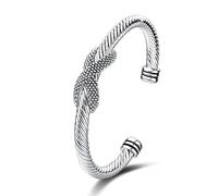 UNY JEWEL Women's Fusion Twisted Cable Bracelet Two Tone Gold Dots Caviar Imitation Pearl Cuff Designer Inspired Bangle, One Size, Metal, no gemstone