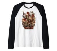 Unyielding Spartan War God Greek Mythology Raglan Baseball Tee