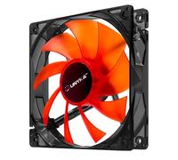 Unykach 51792 PC Fan - 120mm, 12V, 12W, 120x120x120mm, 1500rpm, 18dB, Red LED, Desktop Compatible