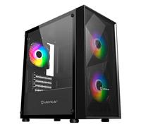 UNYKAch Micro ATX Gaming MIR B200 Case, Tempered Glass, Three ARGB Fans and Three USB Ports
