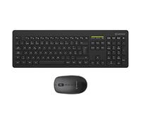 Unykach MK212 Pro Slim Wireless Keyboard and Mouse Set 105 Keys Membrane Portuguese USB Wireless 2.4GHz 1600dpi Quiet Ergonomic Windows Mac Android Linux