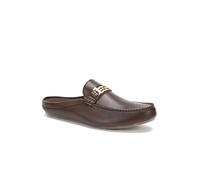 Unzé Men’s Moccasins ARLETT - Backless Slip-On Mule Loafers Comfortable Moccasin Flats for Casual Walking Brown