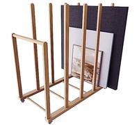 UNZERO Art Storage Rack, Art Canvas Storage, Canvas Boards Rack Art Storage with Handle & Caster Wheels for Drawing Board, Panel, Paper Pad for Art Studios, Artworks, Gallery