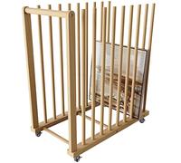 UNZERO Art Storage Rack, Art Canvas Storage, Canvas Boards Rack Art Storage with Handle & Caster Wheels for Drawing Board, Panel, Paper Pad for Art Studios, Artworks, Gallery