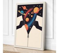 Unzipping the Universe Modern Canvas Wall Art Print 36x24 Inch (91 x 61 cm)