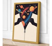 Unzipping the Universe Modern Canvas Wall Art Print 36x24 Inch (91 x 61 cm)