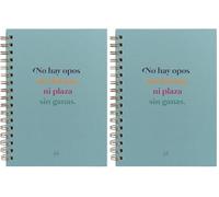 UO A5 Notebook - No Opel Without Drama - Hardcover - 200 Pages - Polka Dot - Spiral Bound (15 x 22 cm) (Pack of 2)
