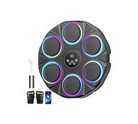 UOAESR Music Boxing Machine 2025 with Box Gloves, 12 Speed Modes and Counting Mode Smart LED Music Boxing Machine Experience for Adults and Kids Exercise (A)