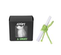 UOAESR New Adopt A Ghost 2025, Cute Little Pocket Ghost with Tiny Scroll, Halloween Felt Gift Box, Ghost Ornament for Friends Family (1 PCS)