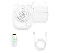 UOAESR Sticker Printer, Kids AI Drawing & Printing Toy,Portable Inkless Sticker Label Maker Machine, Pocket Phone Instant Print with App Control, for DIY Creation, Study Notes, Pictures (white)