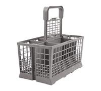 UOAESR Universal Dishwasher Basket, Cutlery Basket Dishwasher Replacement for Bosch Whirlpool Kenmore Maytag KitchenAid, Top Rack Utensil Holder for Spoons Forks & Large Utensils, Grey