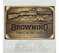 UOAIUDT Nostalgic Metal Sign Classic Browning Sporting Arms Buck Deer Elk Hunter Hunting Guns Retro Tin Sign Plaque Wall Decor For Home Office Restaurant Garage Bar Club Farm Garage 12x18 Inch
