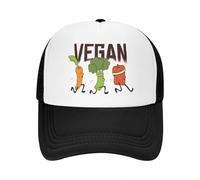 UOARQAUJ Custom Funny Vegan Runners Trucker Hat Adult Powered by Plants Adjustable Baseball Cap for Men Women Sports Dad Hat