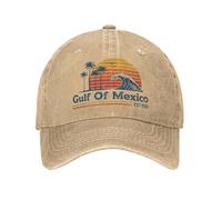 UOARQAUJ Gulf of Mexico Retro 1672 Men Women Baseball Cap Distressed Denim Washed Hats Cap Fashion Outdoor Workouts Gift Snapback Hat