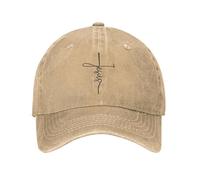 UOARQAUJ Jesus Cross Christianity Baseball Cap Parody God Distressed Cotton Hats Cap Casual Outdoor Workouts Adjustable Fit Snapback Cap