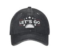 UOARQAUJ Let's Go Taco Funny Men Women Baseball Cap Distressed Denim Caps Hat Vintage Outdoor Running Golf Gift Headwear