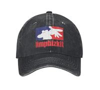 UOARQAUJ Retro Limp Bizkit Band Logo Baseball Cap for Men Women Distressed Cotton Snapback Hat Outdoor Workouts Adjustable Fit Hats Cap