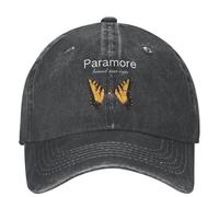 UOARQAUJ Vintage Hats for Paramore Lovers Butterfly Logo Baseball Caps for Men Women Distressed Denim Sun Cap Outdoor Workouts Hats Cap