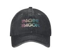 UOARQAUJ Vintage Imagine Dragons Metal Spectrum Baseball Cap Unisex Distressed Denim Sun Cap Outdoor Travel Unstructured Soft Caps Hat