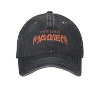 UOARQAUJ Vintage Lady Gaga Mayhem Album Logo Baseball Caps Men Women Distressed Cotton Snapback Cap Outdoor Travel Adjustable Hats Cap