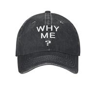 UOARQAUJ Why Me Death Stranding Game Baseball Cap Vintage Distressed Cotton Headwear for Men Women Outdoor Workouts Adjustable Fit Caps