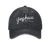 UOARQAUJ Yeshua Jesus Unisex Baseball Cap King of Kings Distressed Washed Hats Cap Vintage Outdoor Travel Adjustable Snapback Cap