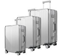 UOCAI 3PCS Clear Suitcase Covers 20+24+28 Inch PVC Luggage Covers for Suitcases Waterproof Suitcase Protector away from Scratch Dyeing Transparent Luggage Protector for Business Trip Daily Using