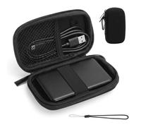 UOCAI Hard Drive Case for Sandisk Extreme Pro/Sandisk Extreme Portable External SSD 128GB 500GB 1TB 2TB Small Hard Case Travel Cable Organiser Bag Power Bank Case Protective Storage Travel Bag