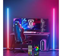 Uocub Led Floor Lamp 2 Packs, RGB Corner Floor Lamp with APP and Remote Control, 16 Million Colors & 68+ Scene Color Changing Ambience Light with Music Sync for Living Room, Bedroom (2, 80")
