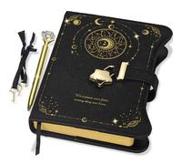 UODERS Diary with Lock & 2 Keys for Girls - 360 Kraft Paper Pages Journal, B6 Refillable Includes Pen & Bookmark Dark Night