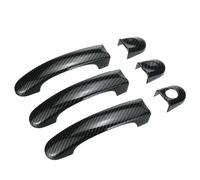 UOEMCRTB 6Pcs Car Exterior Parts Door Handle Replacement Carbon Fiber Door Handle Cover Set for VW for Transporter T5 T6 for Caddy 2003-15