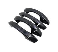 UOEMCRTB Car Door Handle Cover for SEAT for Leon 5F 2012~2019 MK3 Carbon Fiber External Handles Tirm Auto Accessories Stickers 2015 2017 2018(4Handle NO Keyhole)