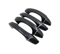 UOEMCRTB Car Door Handle Cover for SEAT for Leon 5F 2012~2019 MK3 Carbon Fiber External Handles Tirm Auto Accessories Stickers 2015 2017 2018(4Handle NO Keyhole)