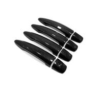 UOEMCRTB Car Door Handle Cover Trim Abs Chrome Exterior Door Handle Covers for N&issan for Qashqai J12 2022 2023 Accessories(Carbon Fiber 1 Hole)