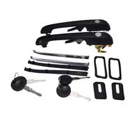 UOEMCRTB Car Door Handles Lock W/Keys Outside Exterior Front Rear Left Right for VW for Golf MK1 MK2 for Jetaa MK2 191837205A 191837206A(Front Pair)