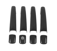 UOEMCRTB Car Exterior Door Handles Black Carbon Fiber Chrome Car Door Handle Cover Trim Sticker Styling Auto Accessories for Peugeot 208 2012 2013 2014 2015 2016 2017 2018 2019 (Black)
